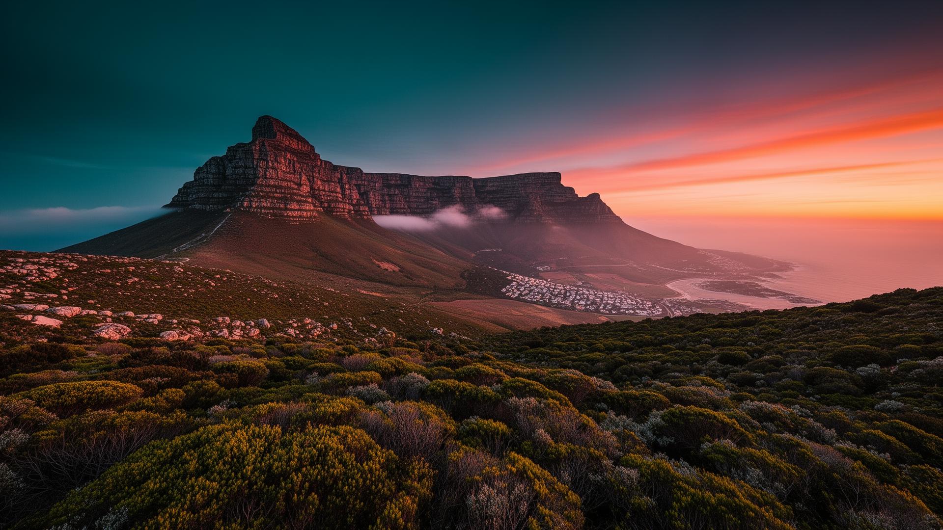 Table Mountain at golden hour, the site of Project Motion